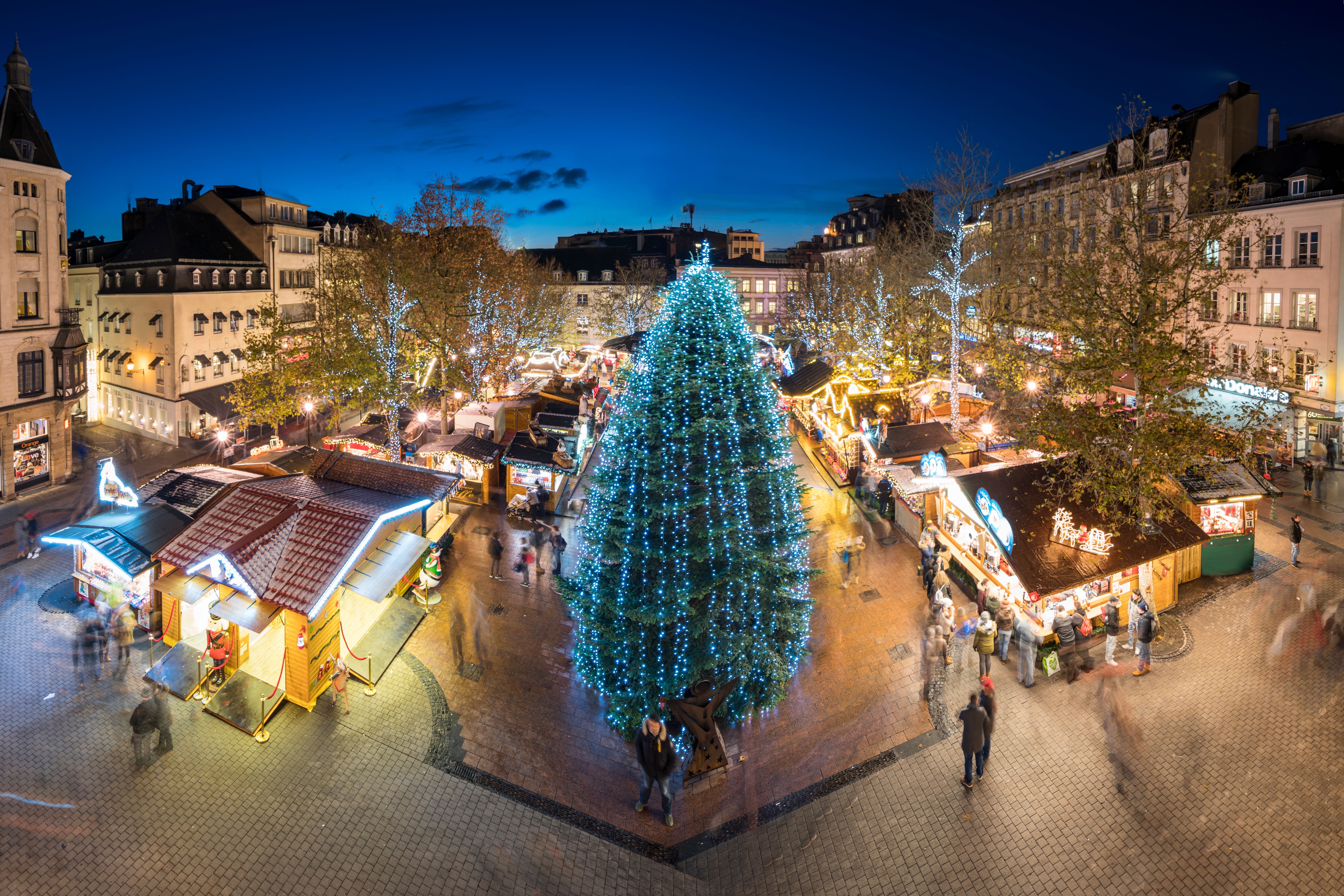 Kerstmarkt Place D'Armes Luxemburg stad