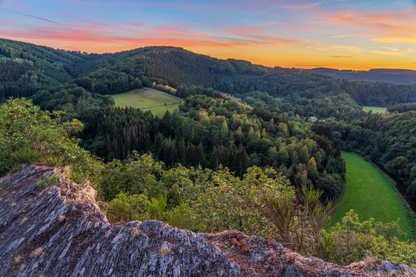 Zomer Zonsondergang in Boulaide Uitzichtpunt