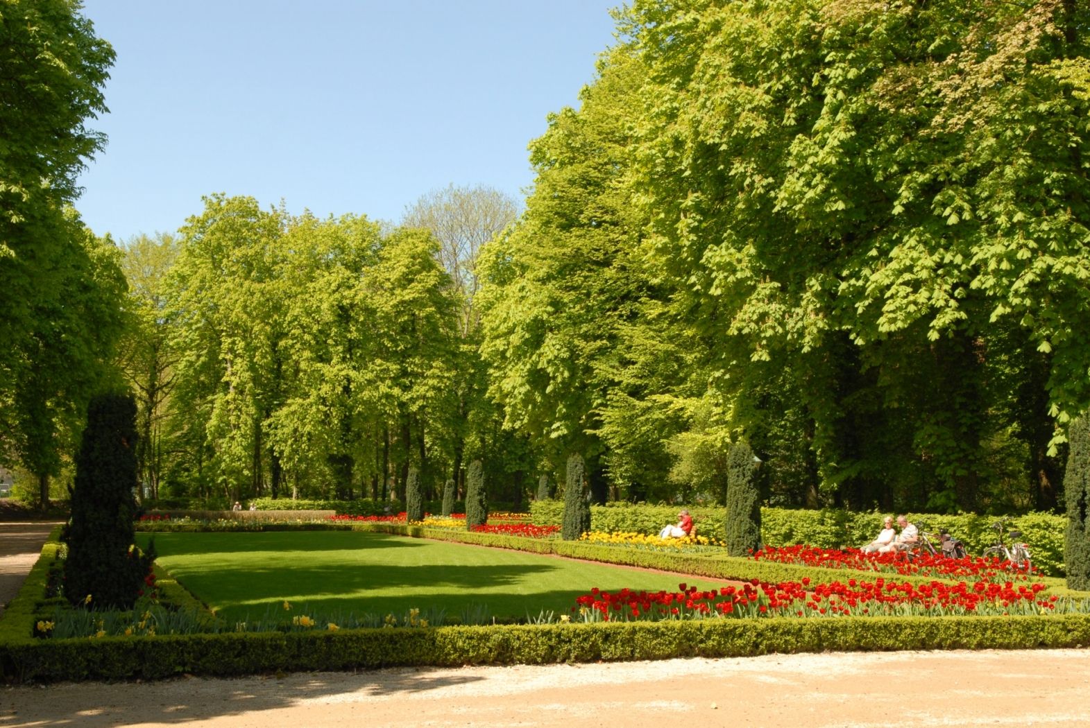 Municipal park with the gardens of Echternach Abbey