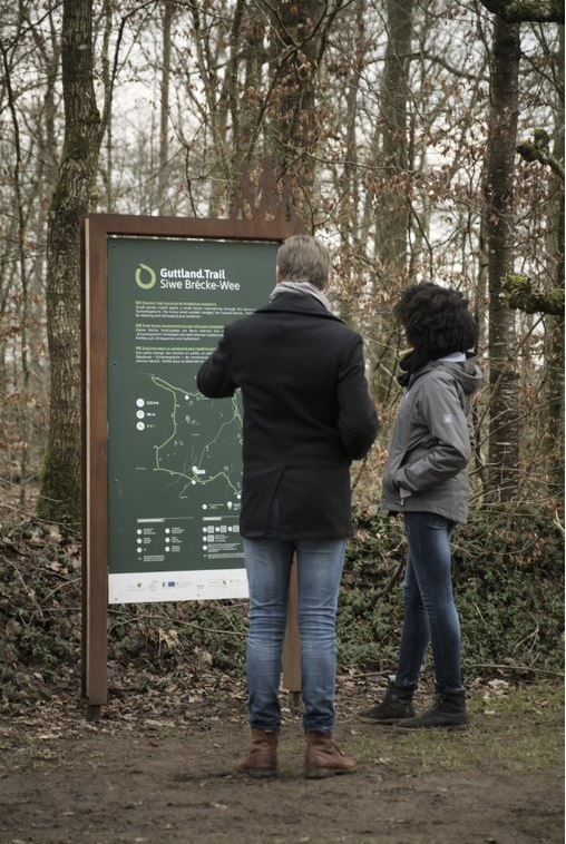 Starttafel des Guttland.Trails Siwe Brécke-Wee