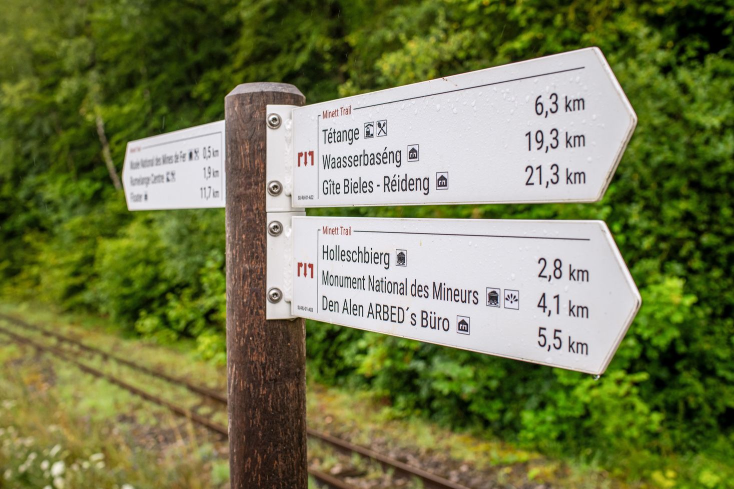 Minett Trail Beschilderung