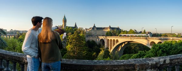 Vue sur la vallée de la Pétrusse et le pont Adolphe