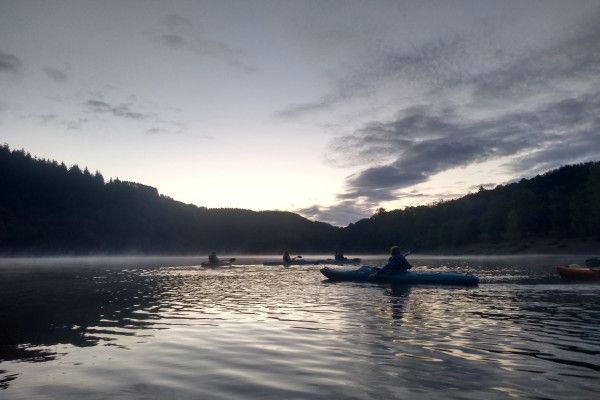 Early Bird Kajaktour auf dem Stausee in Lultzhausen